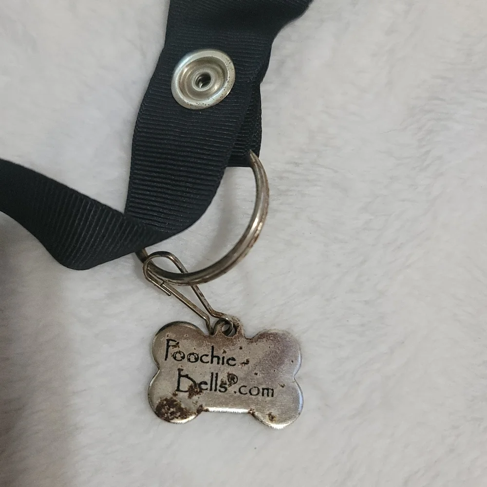 Poochie‎ Bells Dog Potty House Training Bells Hang On Door Black Silver Puppy